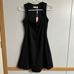 Qinsen Black Mini Dress Size Large